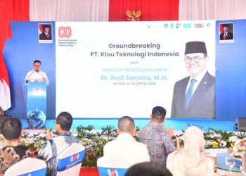 Gubkepri Ansar dan Mendag Budi Santoso Hadiri Groundbreaking PT KLOU Teknologi Indonesia