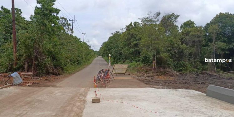 Tiga Titik Pemasangan Box Culvert di Bintan Selesai, Jalan Sudah Bisa Dilalui