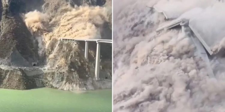 Jembatan di Sichuan Runtuh Akibat Longsor, Jalur ke Tibet Terputus