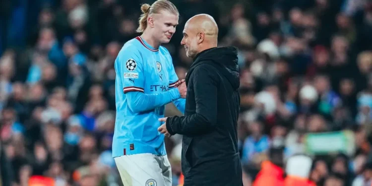 Guardiola Sebut Haaland Striker Terbaik Menjelang Duel Seru City vs Liverpool